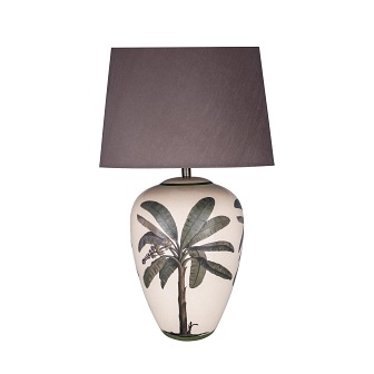 Ceramiczna lampa stołowa w palmy Colonial